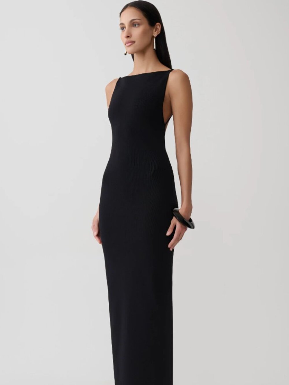 Meshki Robin Strappy Back Bandage Maxi Dress - Black - Small